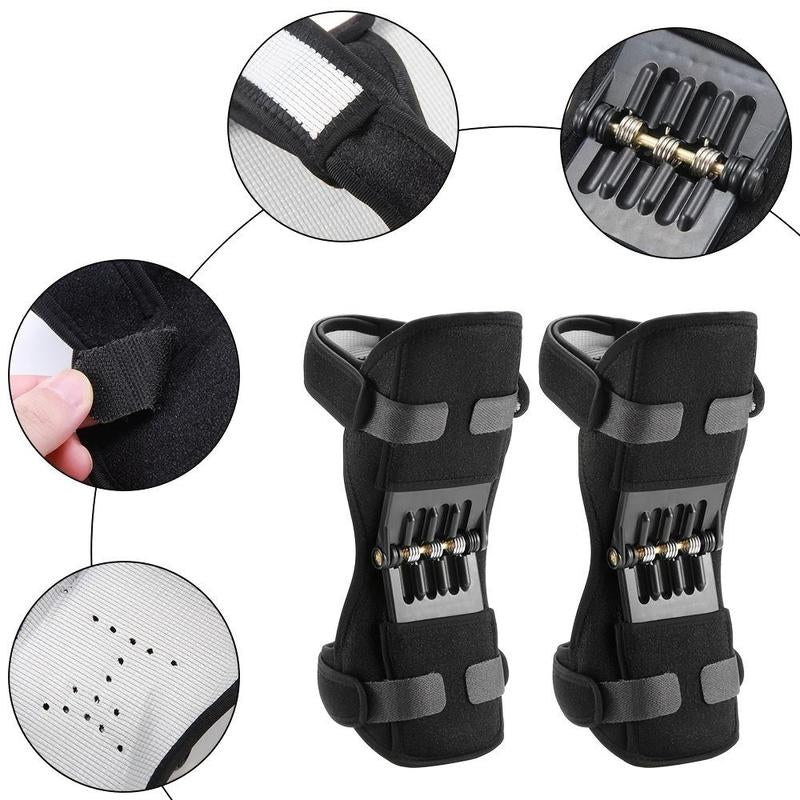 Knee Support Brace with 4 Springs, Knee Brace for Men & Women, Universal Sports Knee Pads for Running Jogging Cycling