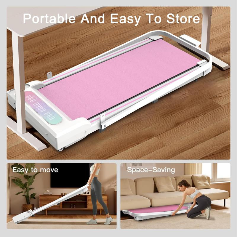 [SAYGOGO] 2 in 1 Treadmill with Handles,Walking Pad, 2.5HP under Desk Treadmill with Remote Control & LED Display, Quiet Desk Treadmill for Compact Space, Portable Walking Pad for Home/Office Use