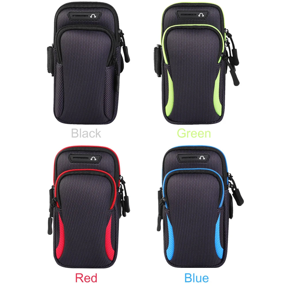 Waterproof Armband Sport Phone Case for Running Arm Phone Holder Sports Mobile Bag Hand Running Fitness Pouch under 6.5" 7.2"