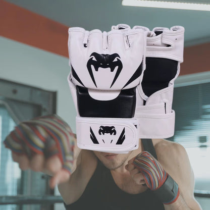 Mma Gloves Sparring Gear Kickboxing Gloves Portable Wear Resistant Half Finger
