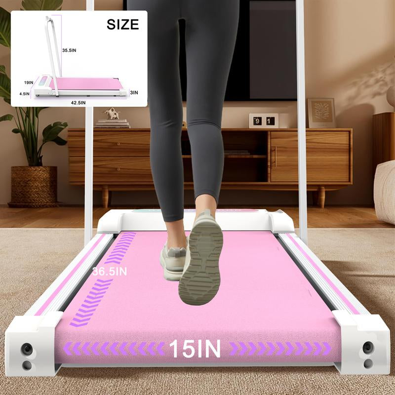 [SAYGOGO] 2 in 1 Treadmill with Handles,Walking Pad, 2.5HP under Desk Treadmill with Remote Control & LED Display, Quiet Desk Treadmill for Compact Space, Portable Walking Pad for Home/Office Use
