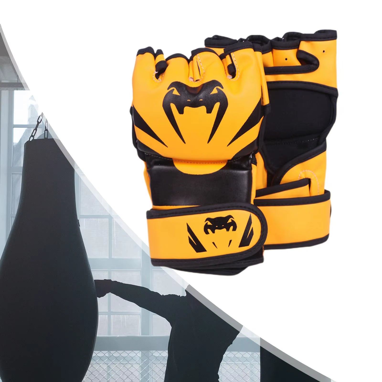 Mma Gloves Sparring Gear Kickboxing Gloves Portable Wear Resistant Half Finger