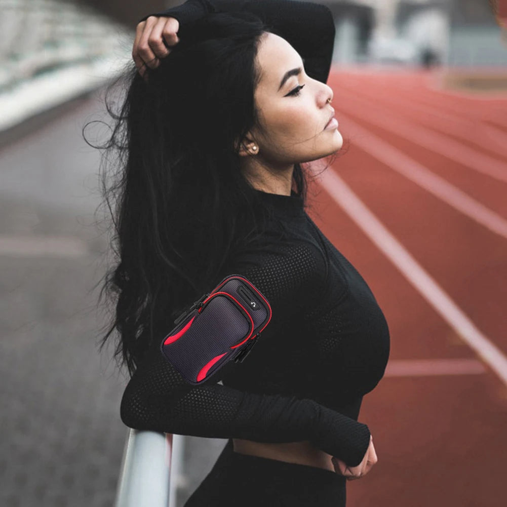 Waterproof Armband Sport Phone Case for Running Arm Phone Holder Sports Mobile Bag Hand Running Fitness Pouch under 6.5" 7.2"