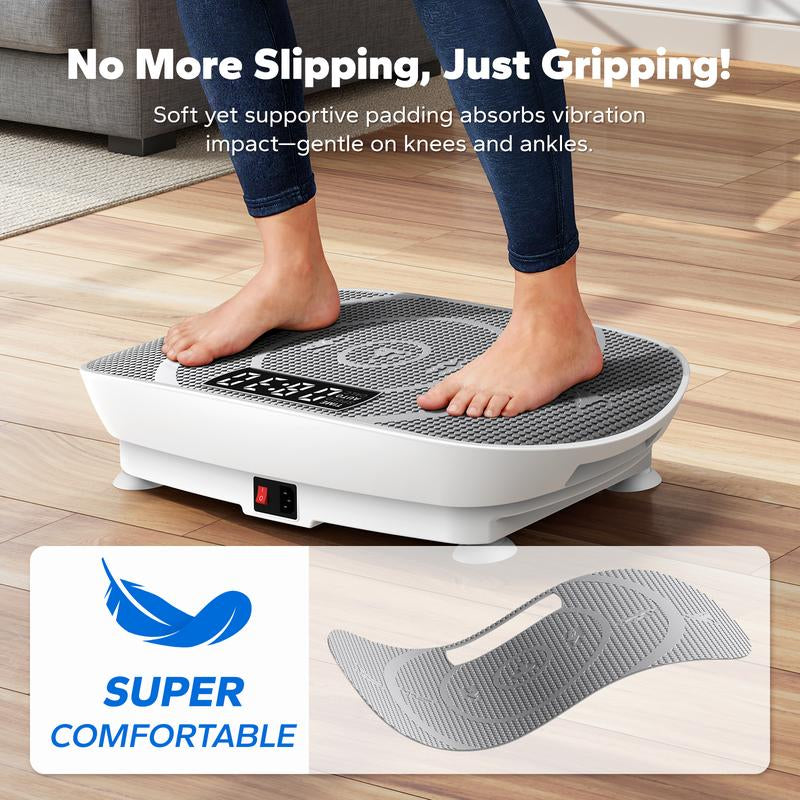 MERACH Slim Vibration Plate Exercise Machine, Lymphatic Drainage Machine, Whole Body Workout Vibration Platform for Wellness and Fitness