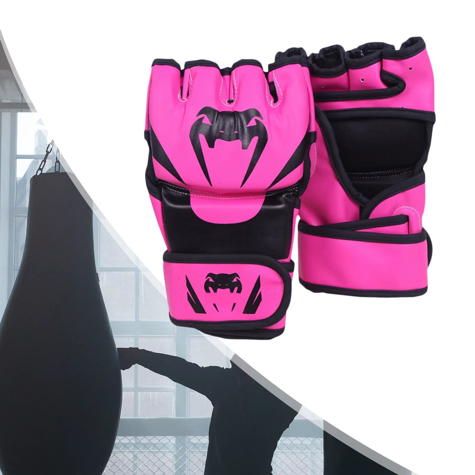 Mma Gloves Sparring Gear Kickboxing Gloves Portable Wear Resistant Half Finger