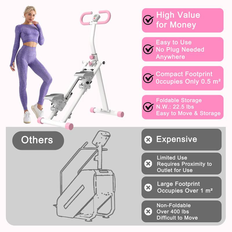 [Dufominc] 265Lbs Stair Stepper Climber Machine with Handlebar - 196N Resistance Upgrade Vertical Climber Workout Machine for Full-Body Exercise Climber Fitness Equipment
