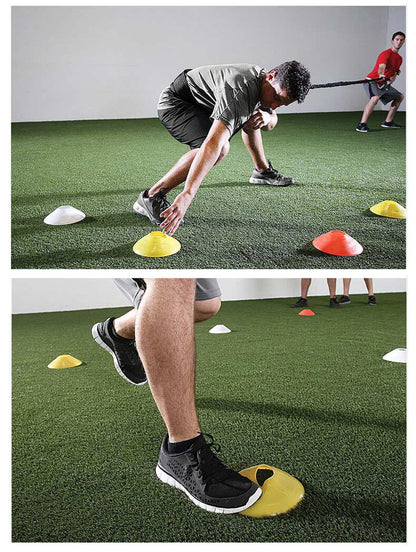 60 Pack Training Discs Markers Cones Soccer Rugby Fitness Exercise Sports