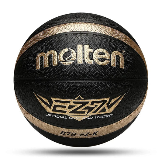 Size 5 6 7 Basketball Black Gold PU Outdoor Indoor Balls Women Youth Man Match Training Basketalls Free Air Pump Bag